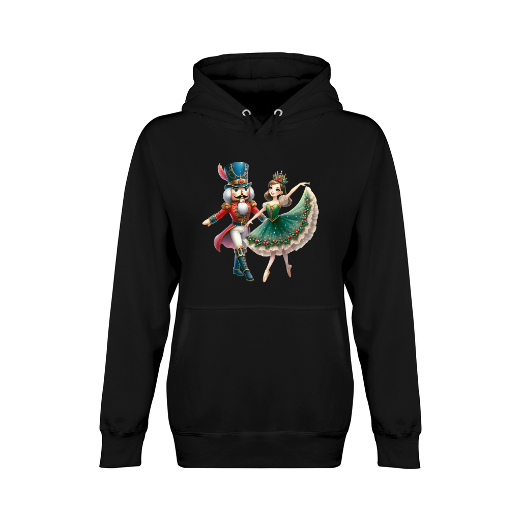 Nutcracker and Ballerina Christmas Dance Unisex Premium Pullover Hoodie