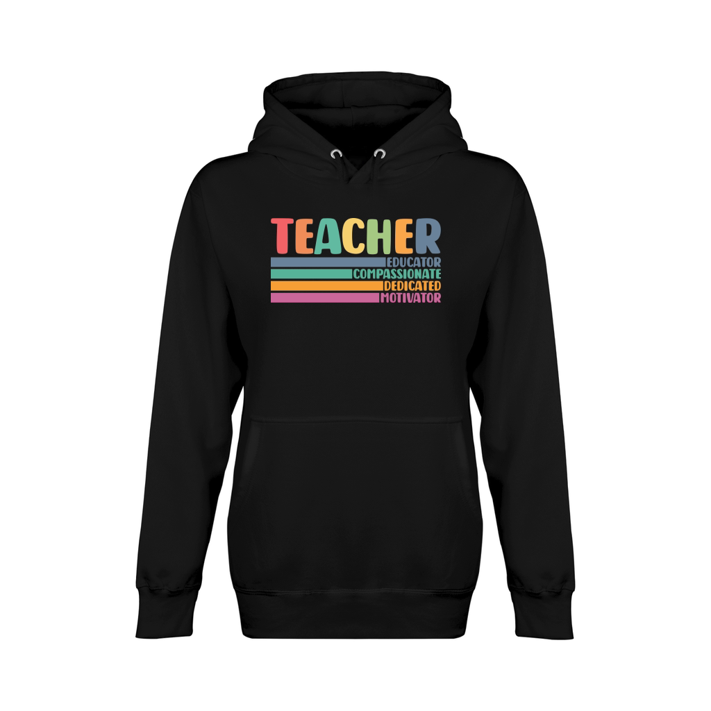 Teacher Educator Compassionate Dedicated Motivator Unisex Premium Pullover Hoodie