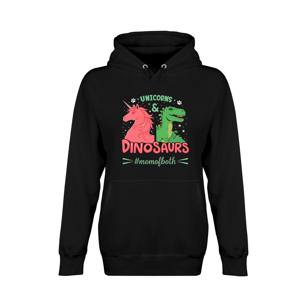 Unicorns And Dinosaurs #momofboth Unisex Premium Pullover Hoodie