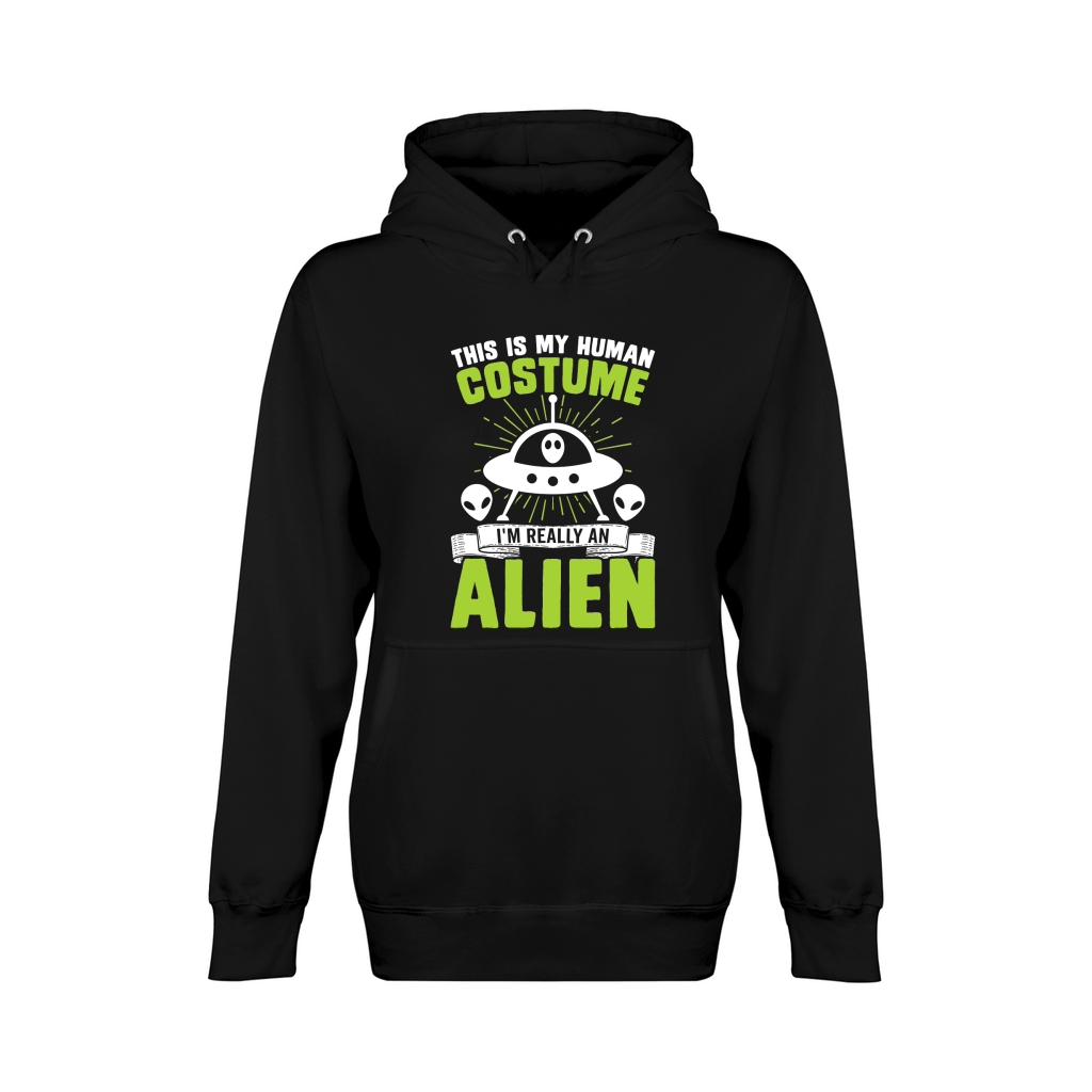 Vintage UFO Alien this is my Human costume Alien Unisex Premium Pullover Hoodie