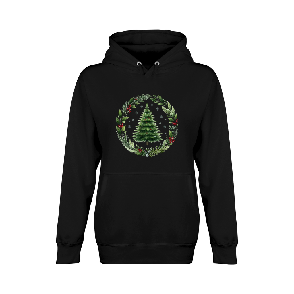 Watercolor Christmas tree Clipart 04 Unisex Premium Pullover Hoodie