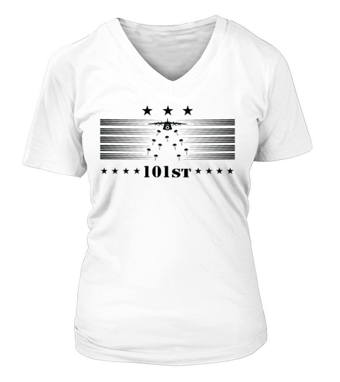 101st Airborne Paratrooper Vintage V-neck T-Shirt Woman