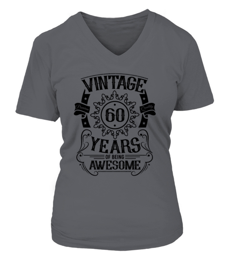 60th birthday gift ideas vintage husband wife V-neck T-Shirt Woman