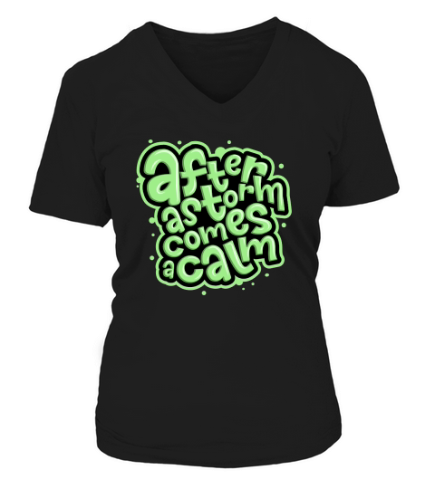 Aften Astorm Comes A Calm V-neck T-Shirt Woman