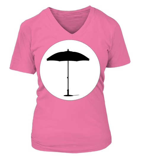 Beach Umbrella (5) V-neck T-Shirt Woman