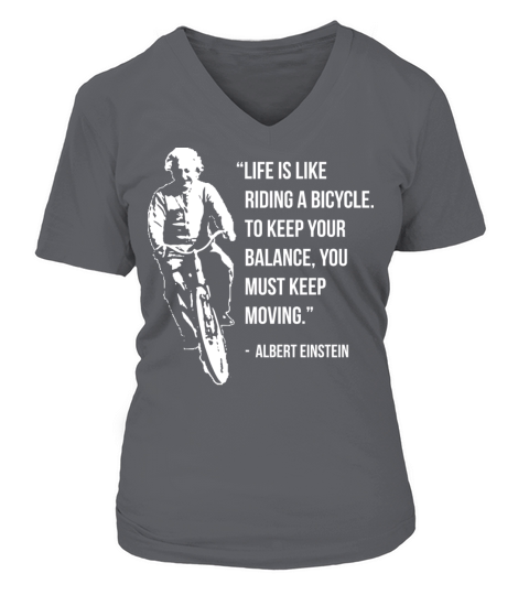 Life Is Like Riding A Bicycle V-neck T-Shirt Woman