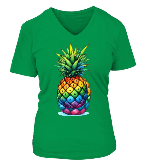 Rainbow V-neck T-Shirt Woman