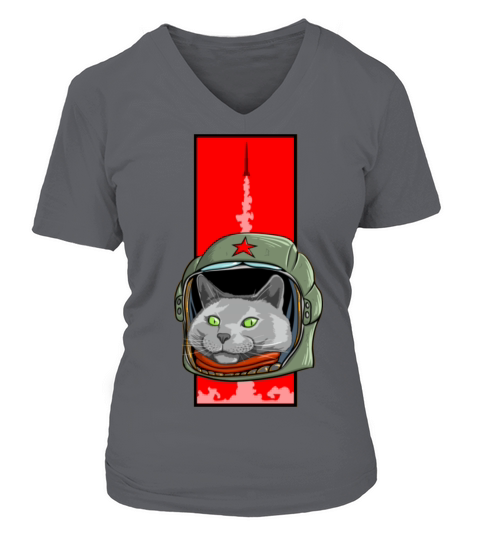 Russian Blue Space Program V-neck T-Shirt Woman