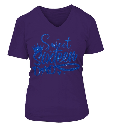 Sweet Sixteen Dad Birthday V-neck T-Shirt Woman