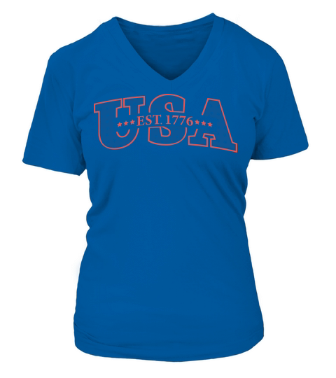 USA 1776 V-neck T-Shirt Woman