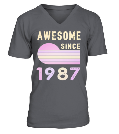 1987 Birthday Retro Vintage Gift original V-Neck T-shirt