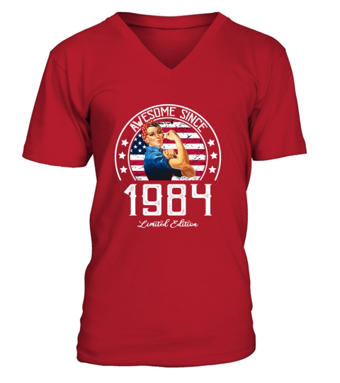 Awesome Since Vintage 1984 Limited Edition V-Neck T-shirt