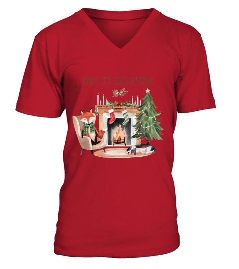 Baby Its Cold Outside Vintage V-Neck T-shirt