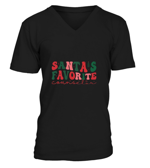 Christmas Counselor Santas Favorite (1) V-Neck T-shirt