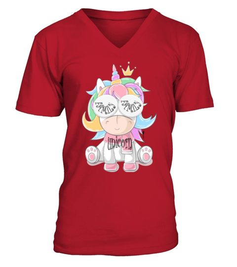 family unicorn shirt V-Neck T-shirt