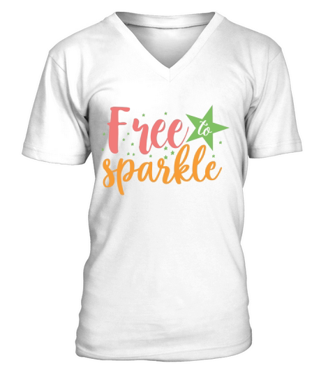 free to sparkle V-Neck T-shirt