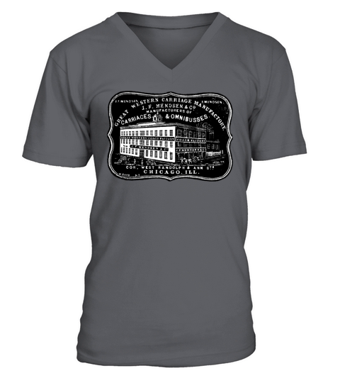 Vintage Carriage Manufacturer V-Neck T-shirt
