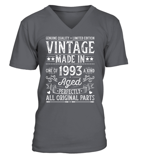 Vintage Made In 1993 Birthday V-Neck T-shirt