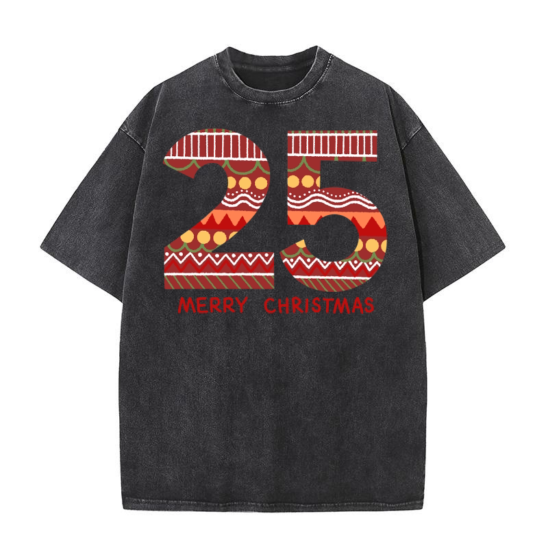 25 Christmas Merry 03 Washed T-Shirt