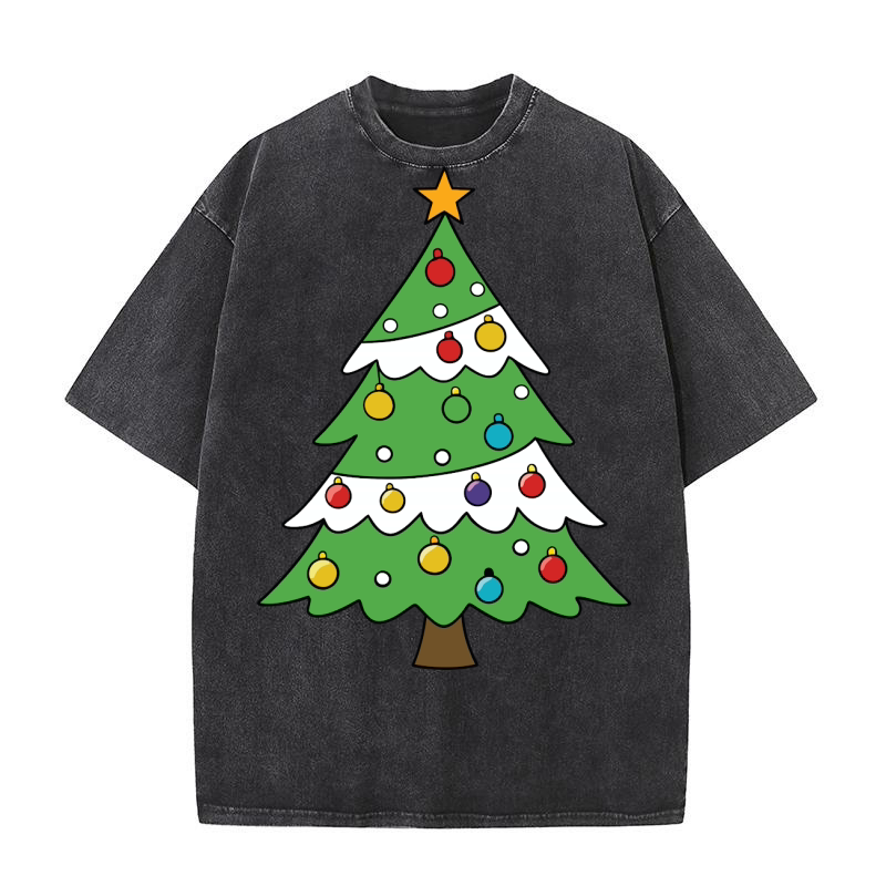 Christmas Tree 5 07 Washed T-Shirt