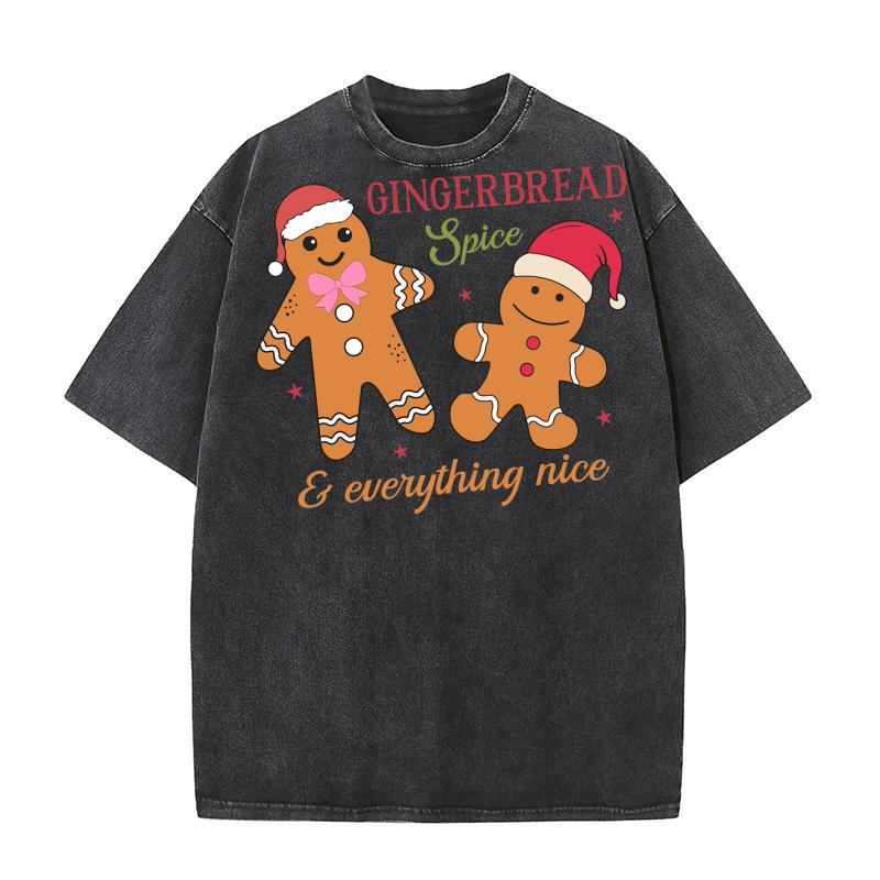 Gingerbread man Christmas 6 Washed T-Shirt