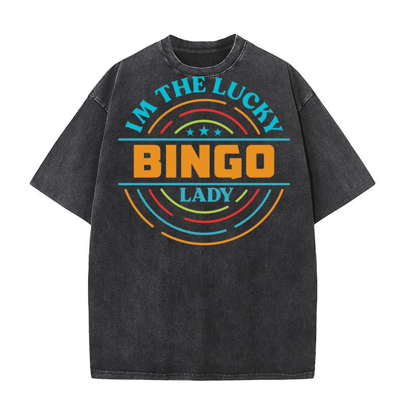 Im The Lucky Bingo Lady 02 Washed T-Shirt
