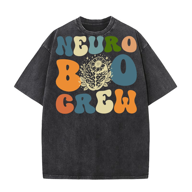 Neuro boo crew Washed T-Shirt