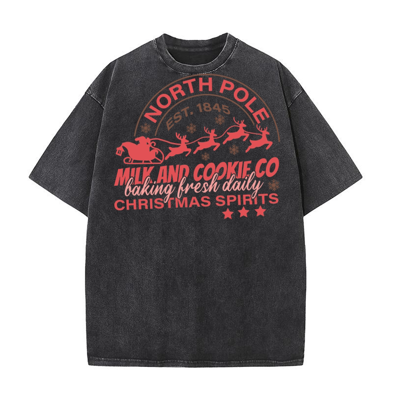 North Pole Milk And Cookie Co Washed T-Shirt