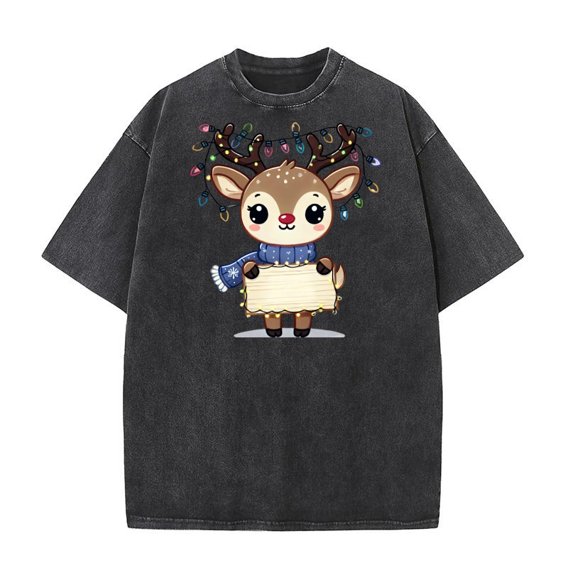 Reindeer  (5) Washed T-Shirt