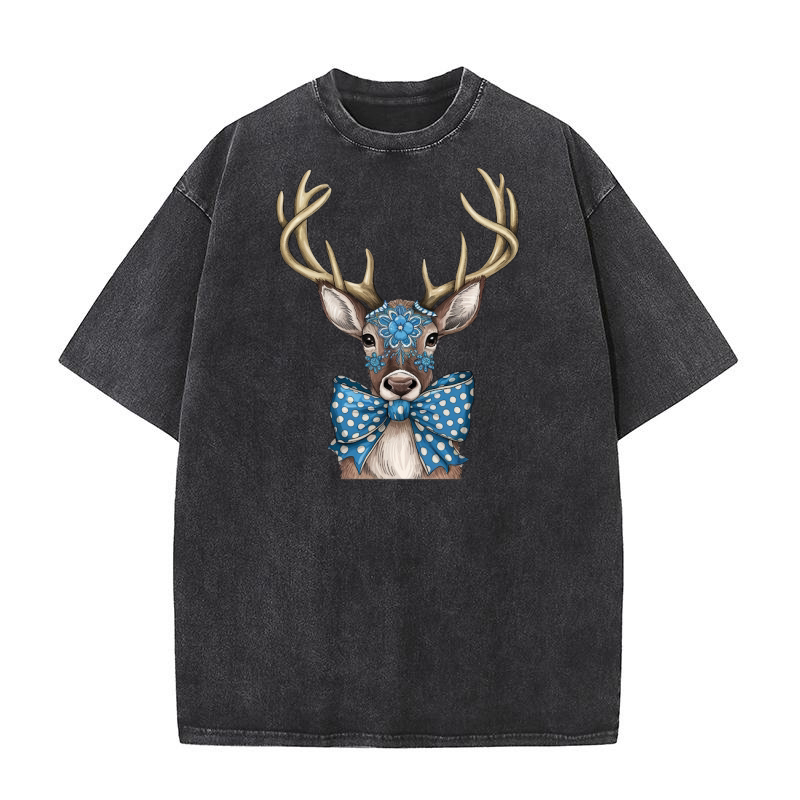 Reindeer christmas club Merry Christmas 3 Washed T-Shirt