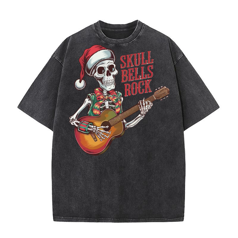 Skull Bells Rock 05 Washed T-Shirt