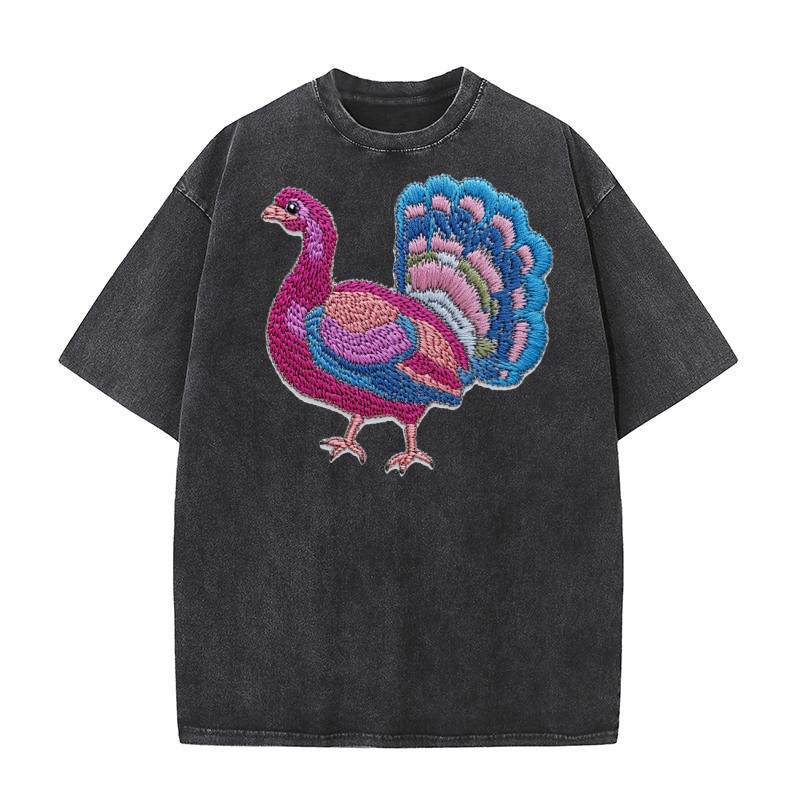 Thanksgiving Funny Turkey 20 Washed T-Shirt