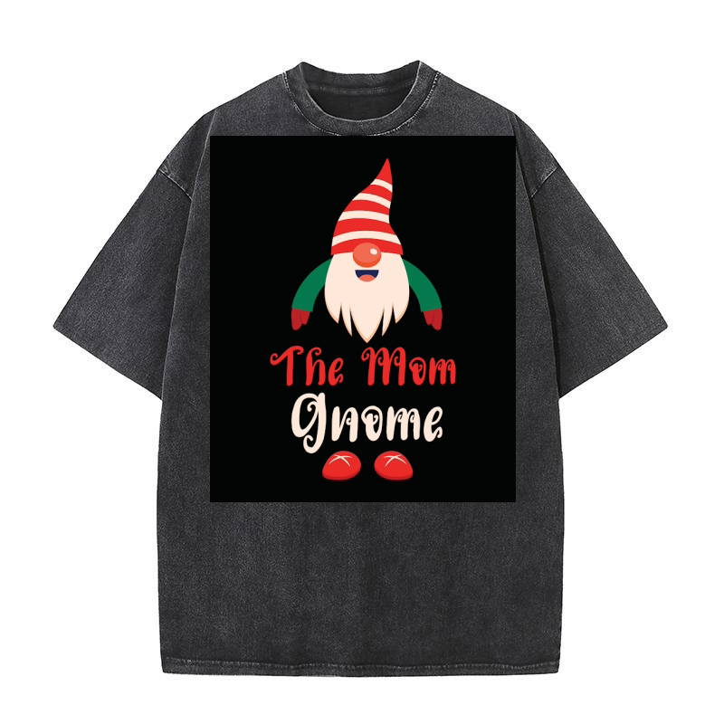 The Mom Gnome Christmas 1 Washed T-Shirt