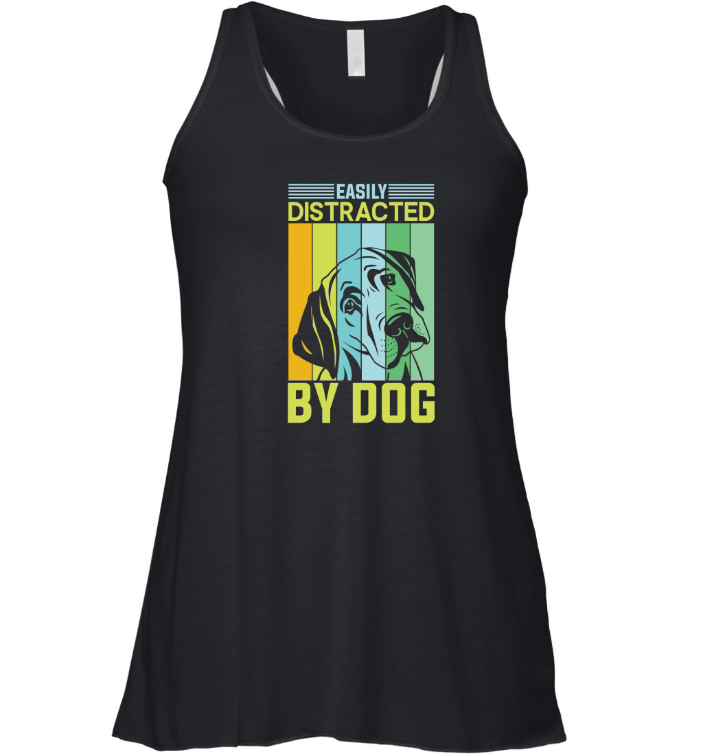 Easily distracted by dog Women's Flowy Tank Top