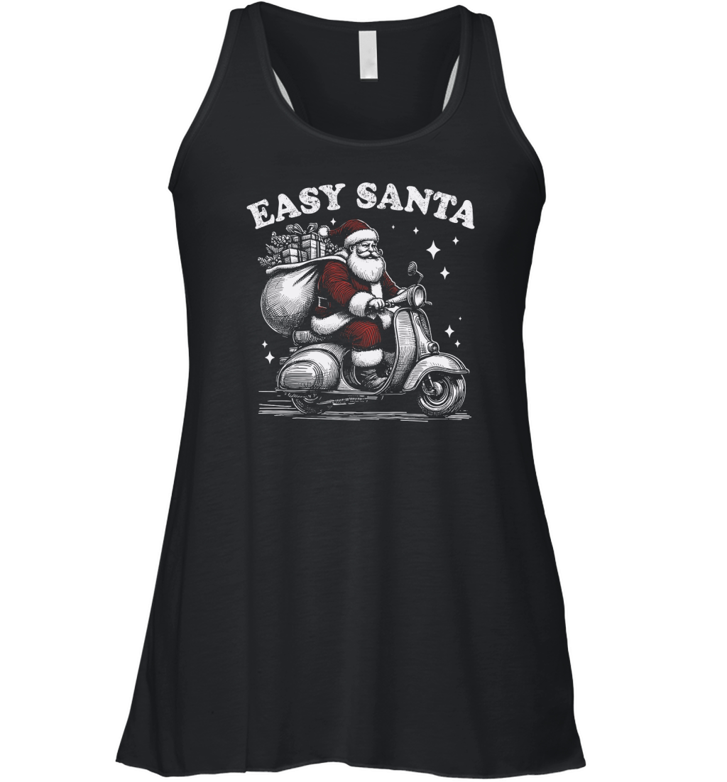 Easy Santa Riding Scooter D Color Women's Flowy Tank Top