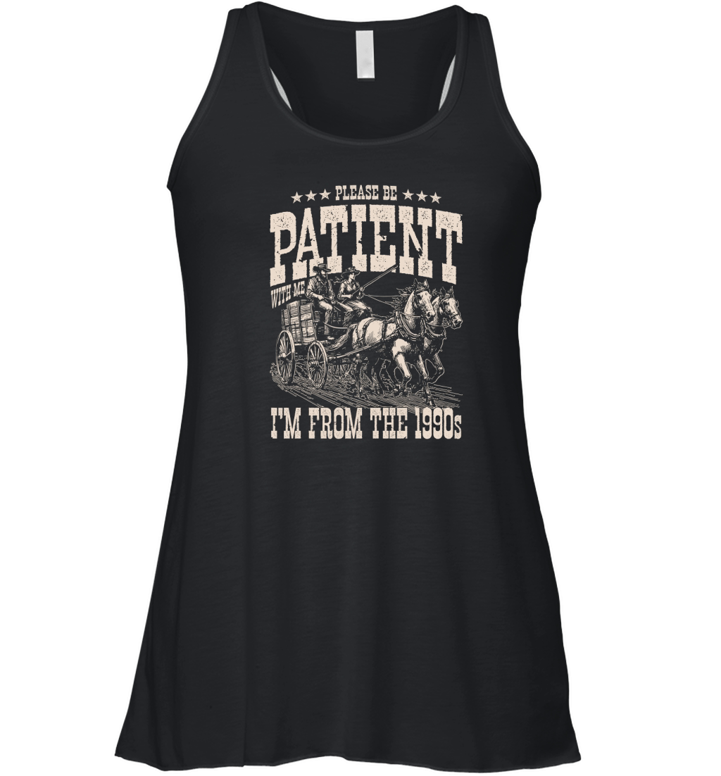 Im From The 1900s Cowboy Western D Retro White Women's Flowy Tank Top