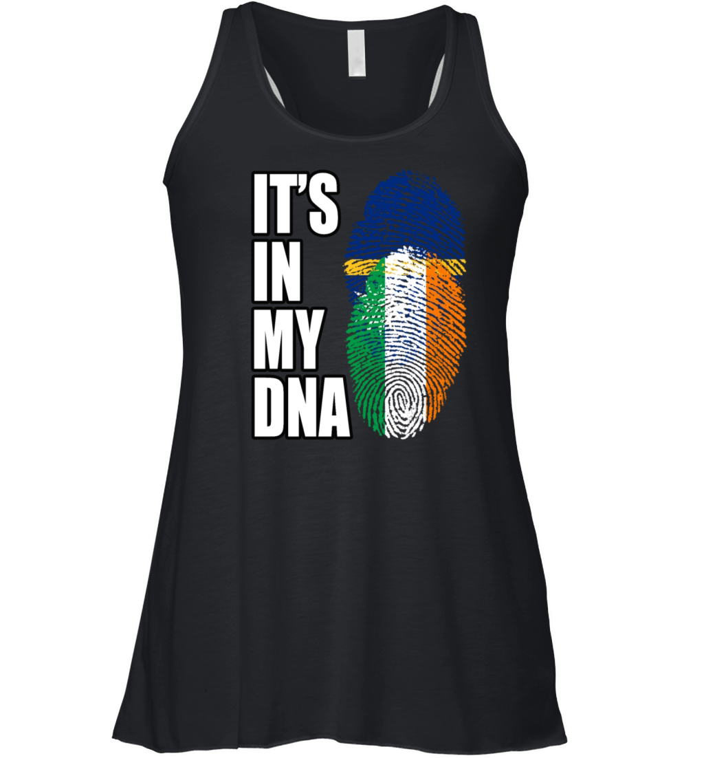 Irish And Nauruan Mix DNA Flag Heritage Women's Flowy Tank Top