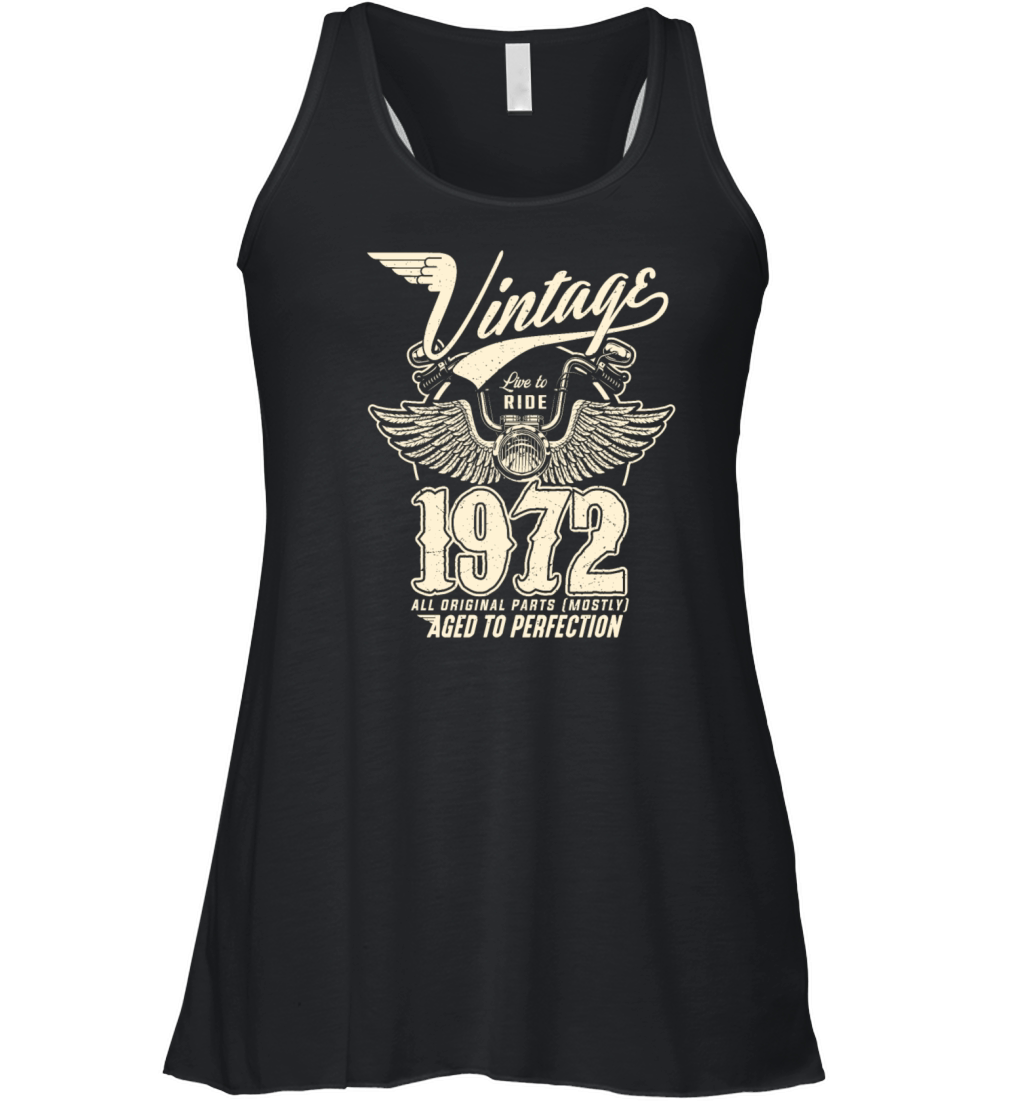 Vintage 1972 - 50 years old - 50th birthday gift Women's Flowy Tank Top