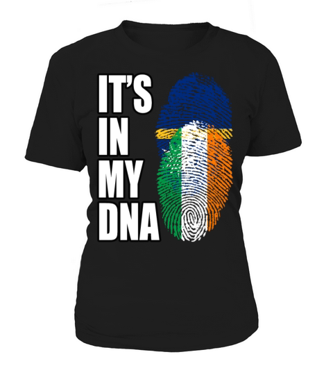 Irish And Nauruan Mix DNA Flag Heritage Women's T-Shirt