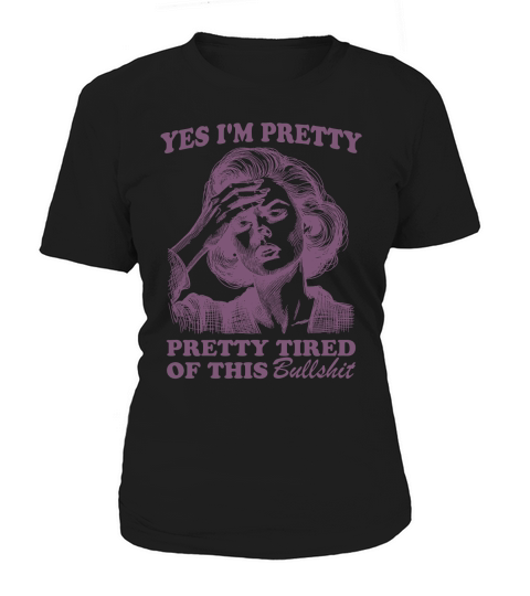 Pretty Tired Of This BS L Purple Women's T-Shirt