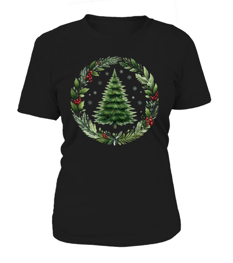 Watercolor Christmas tree Clipart 04 Women's T-Shirt