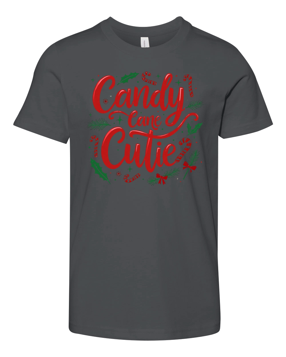 Candy Cane Cutie 11 Youth Unisex Jersey Tee