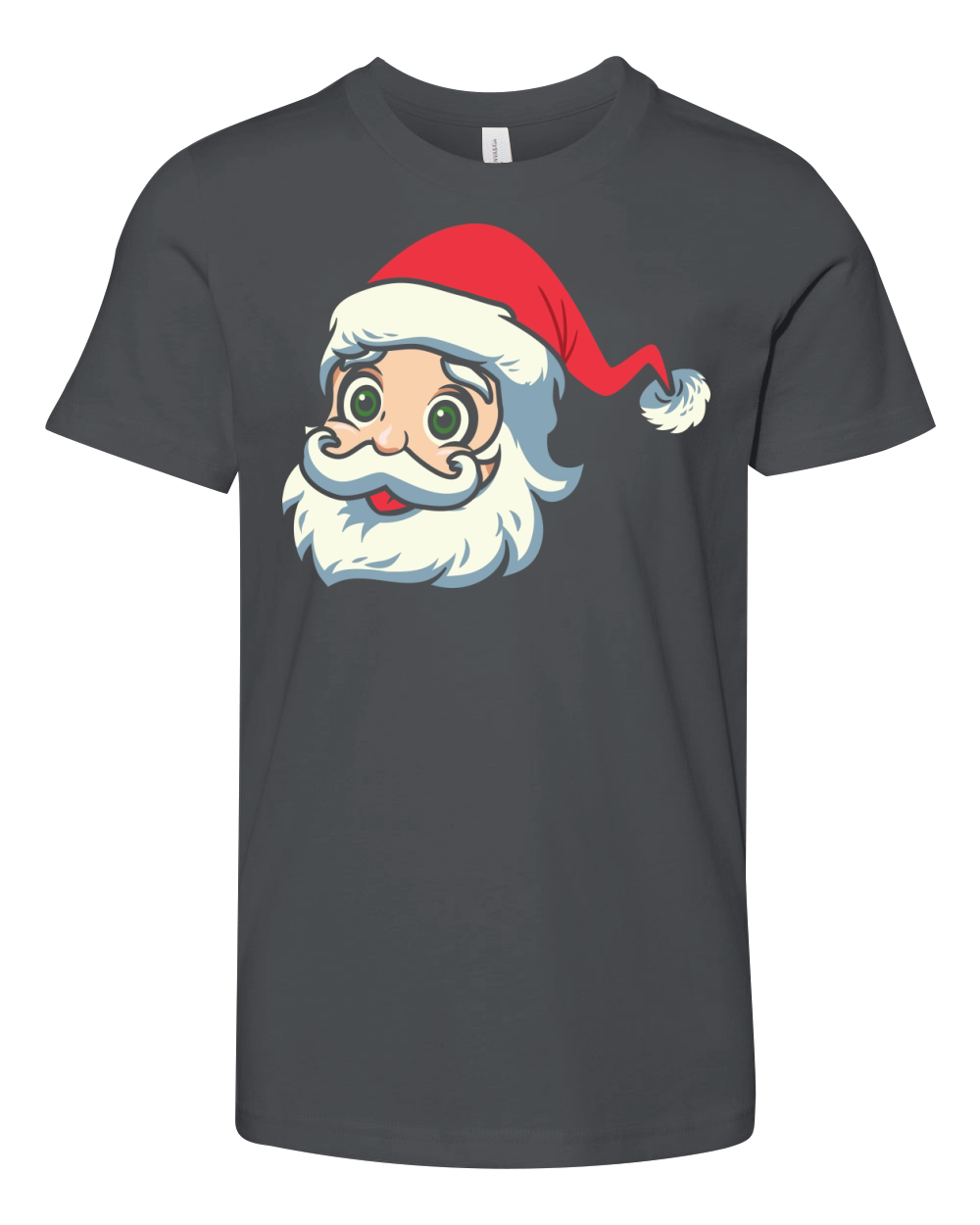 Cool Vintage Christmas Santa Claus Face Youth Unisex Jersey Tee