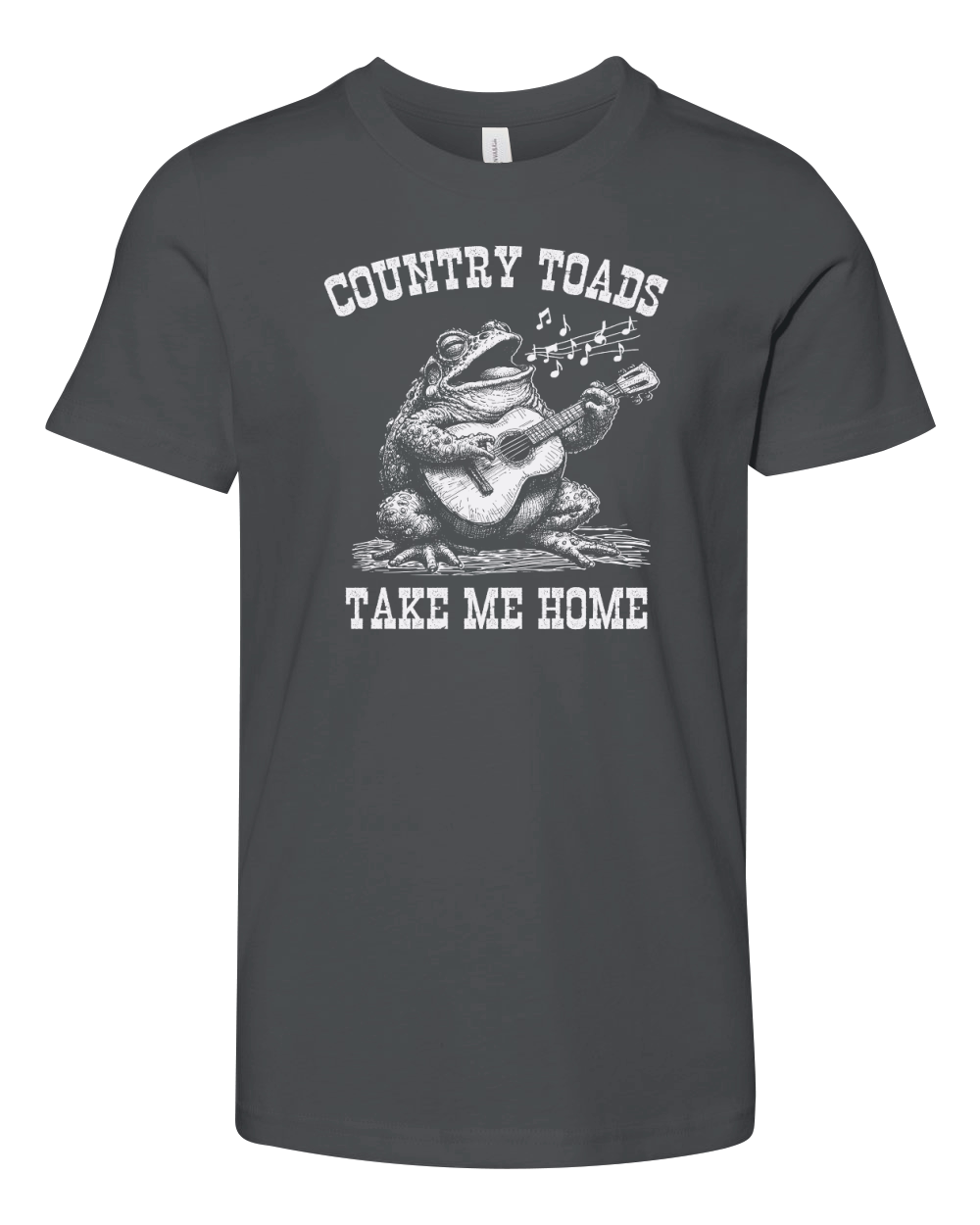 Country Toads Take Me Home D White Youth Unisex Jersey Tee