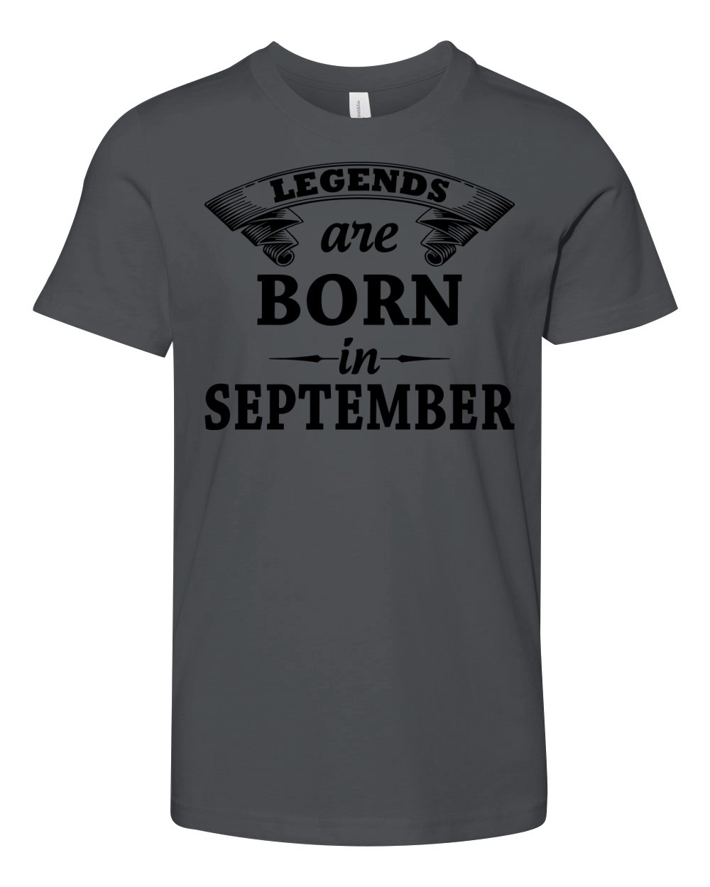legends are born in September Youth Unisex Jersey Tee