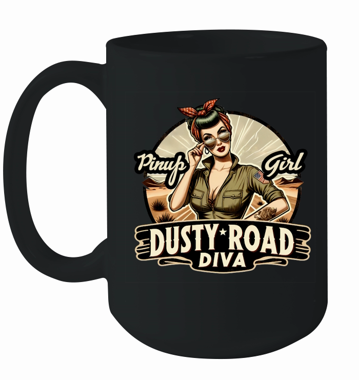 Retro Vintage dusty road diva Ceramic Mug