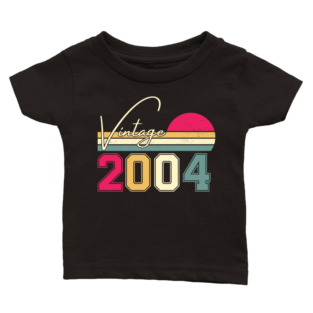 Birthday  Vintage Classic Born In 2004 Classic Baby Crewneck T-shirt