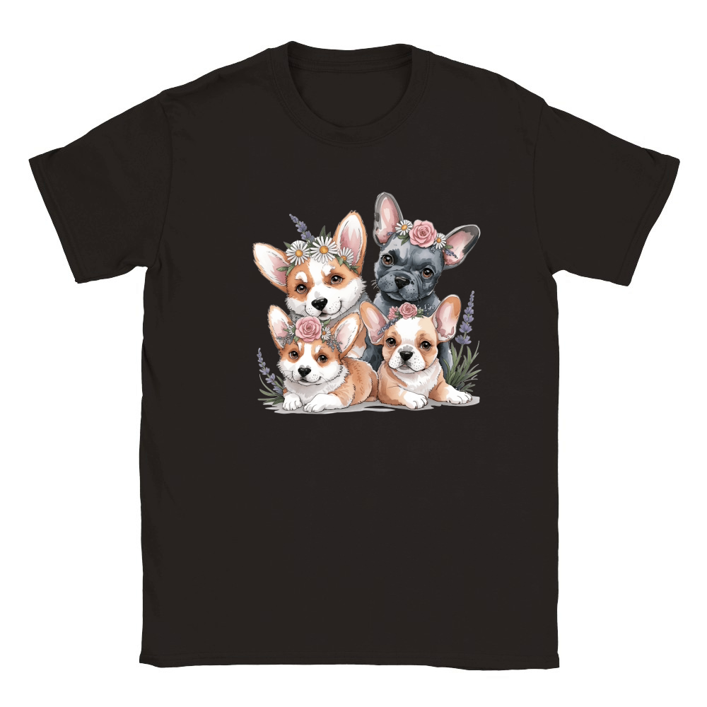 Dog Watercolor Bundle 11 Classic Kids Crewneck T-shirt