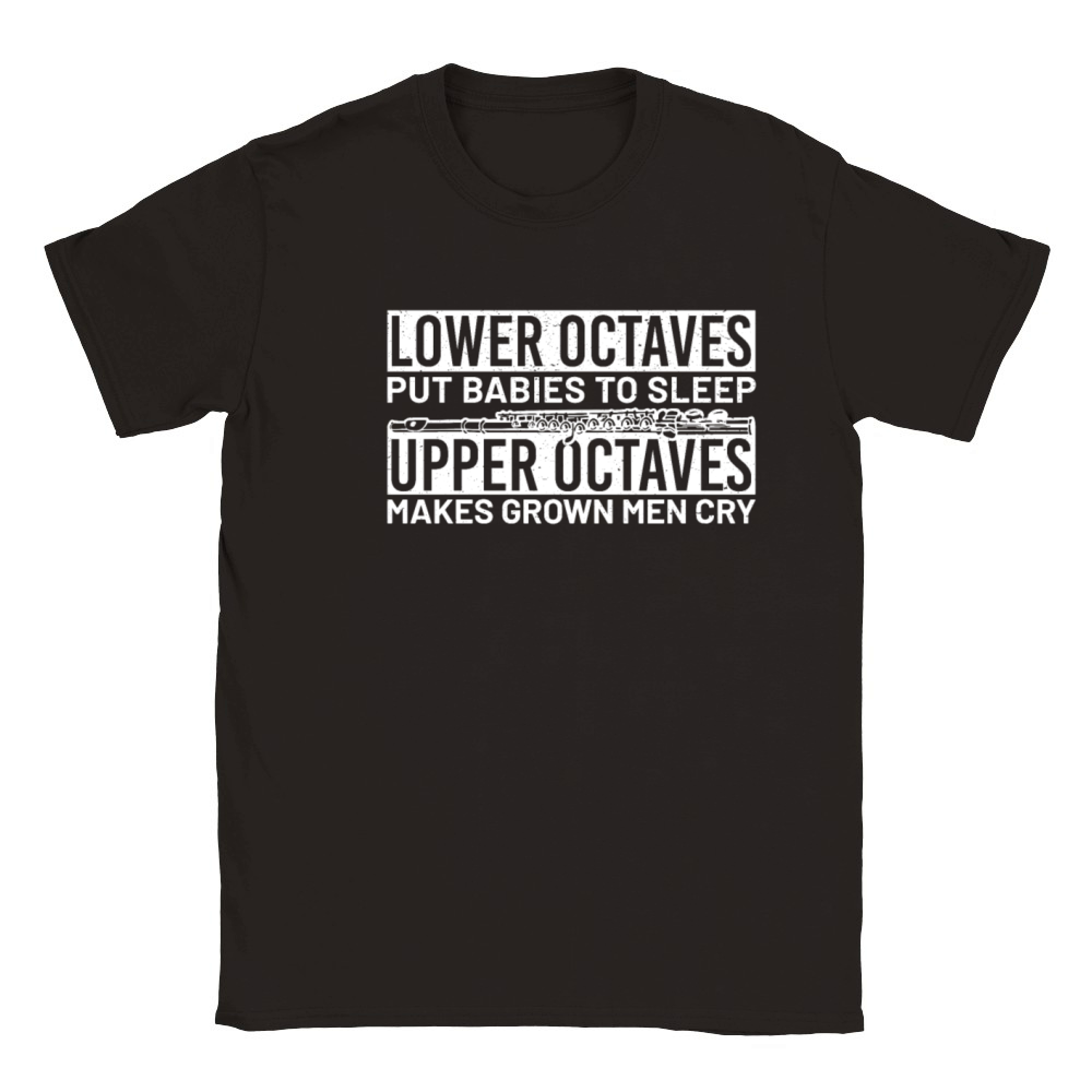 flute recorder transverse flute music bubbles Classic Kids Crewneck T-shirt