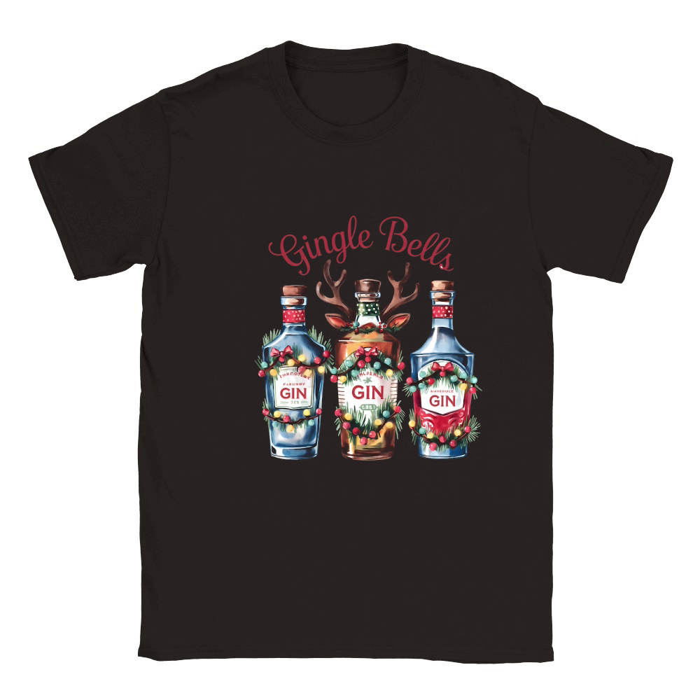 Gingle Bells Vintage Christmas 02 Classic Kids Crewneck T-shirt